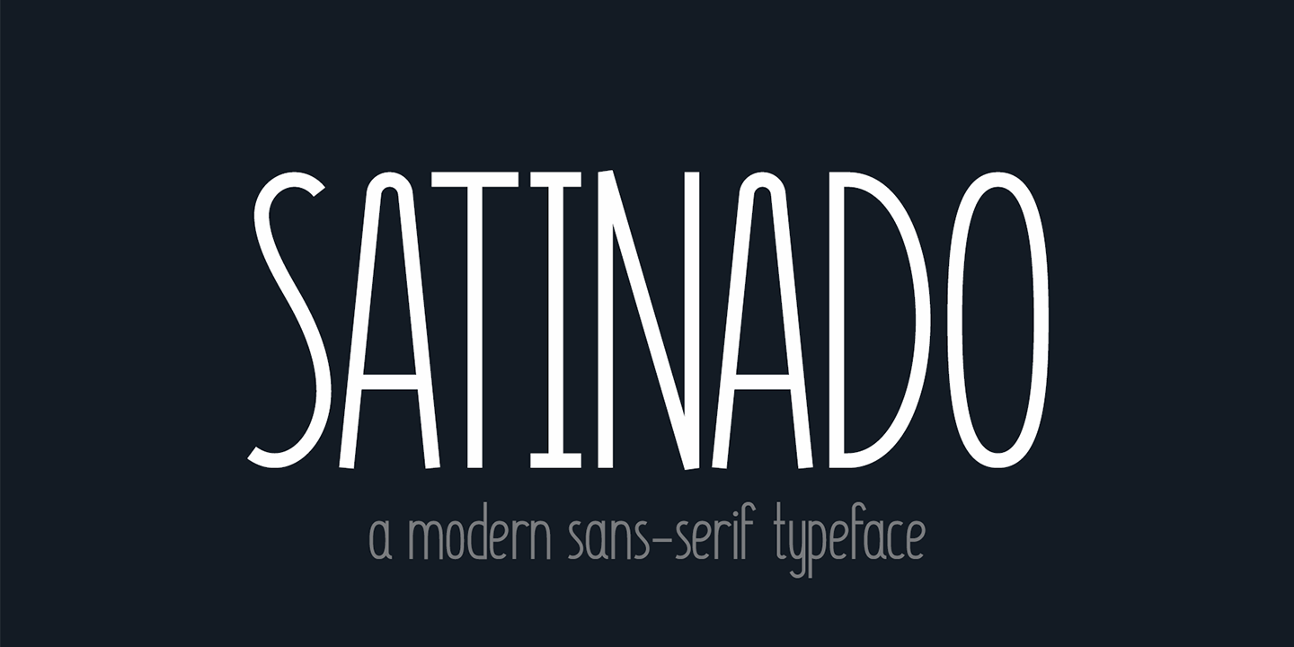 Beispiel einer Satinado-Schriftart